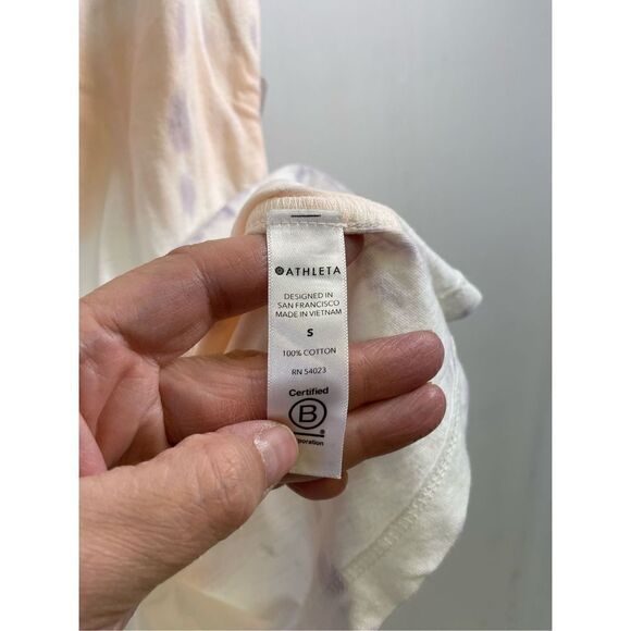 Athleta NWT Tie Dye Organic Daily Crew Tee Size S - Picture 6 of 6
